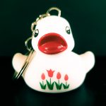 Dutch Ducky Sleutelhanger badeendje Tulp